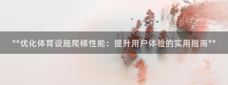 意昂体育3开户：**优化体育设施爬梯性能：提升用户体