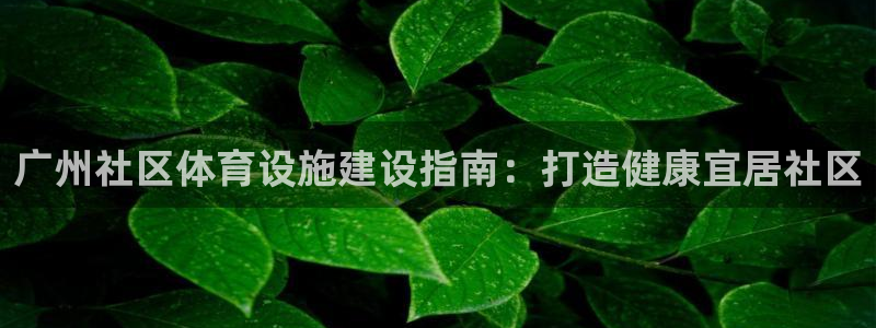 意昂体育3招商电话号码：广州社区体育设施建设指南：打