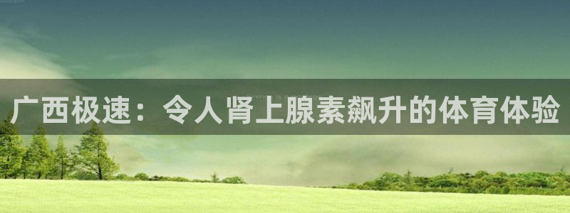 意昂体育3联系电话：广西极速：令人肾上腺素飙升的体育